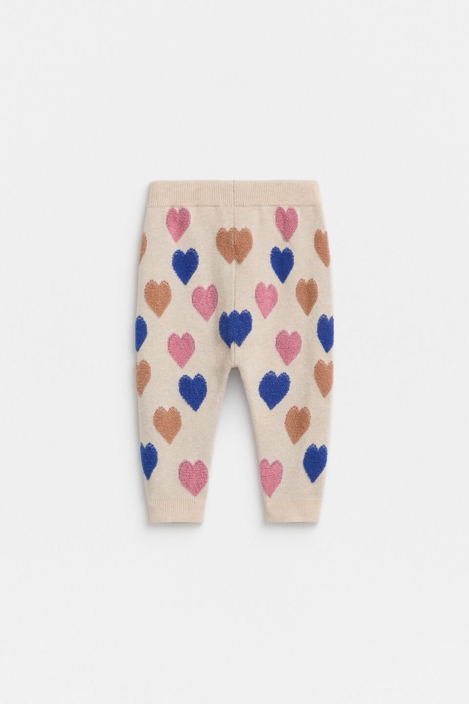 Heart Knit Legging  Oat Marle