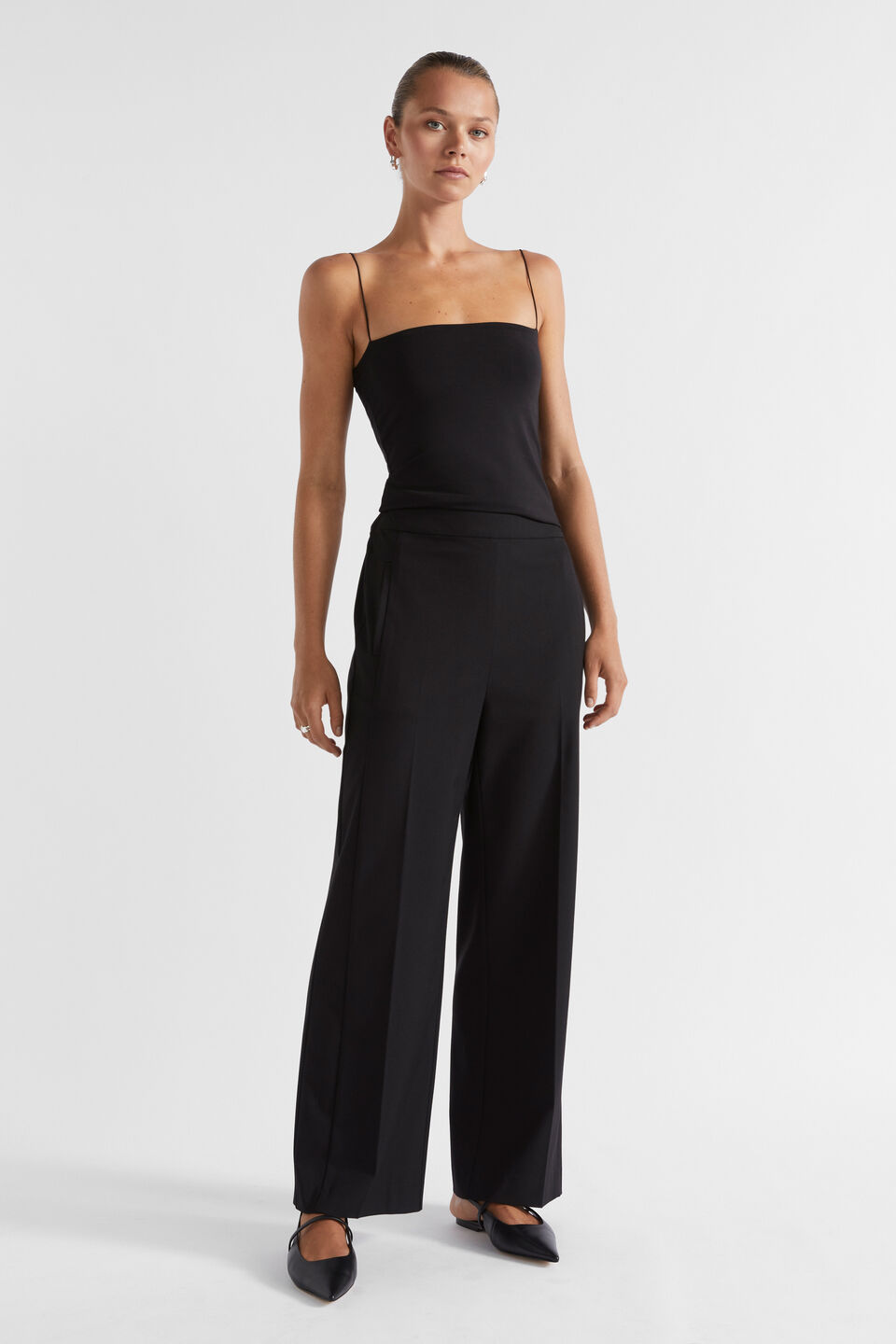 Strappy Essential Tank  Black