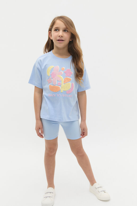 Abstract Floral Tee  Luna Blue  hi-res