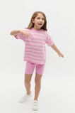 Core Stripe Logo Tee  Candy Pink  hi-res
