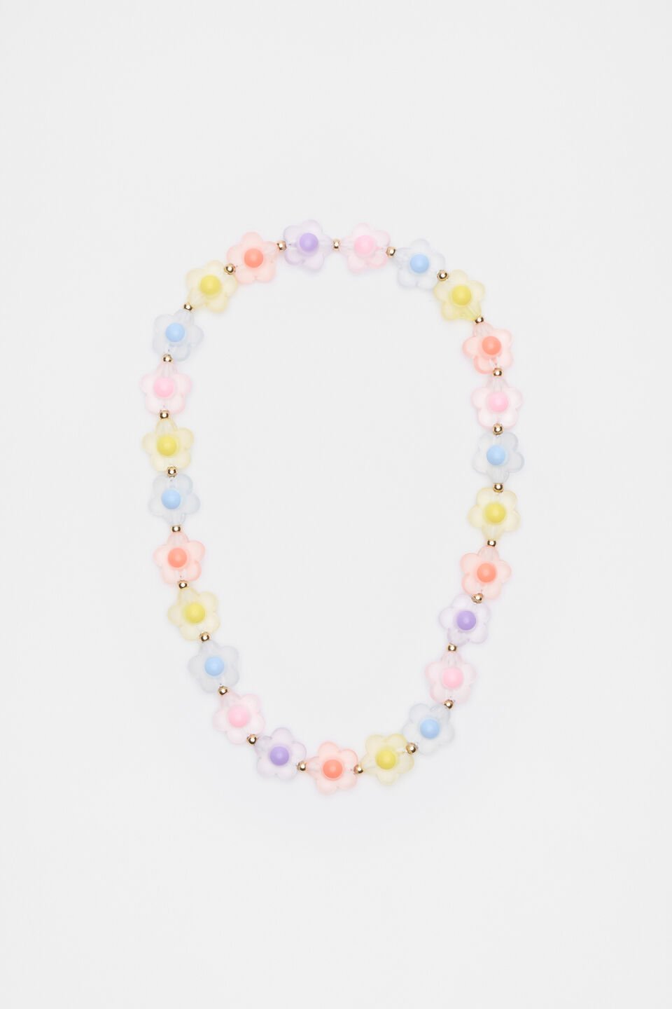 Frosted Flower Elastic Necklace  Multi