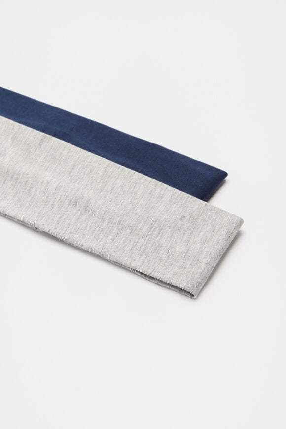 Elastic Headband Set  Navy Grey  hi-res