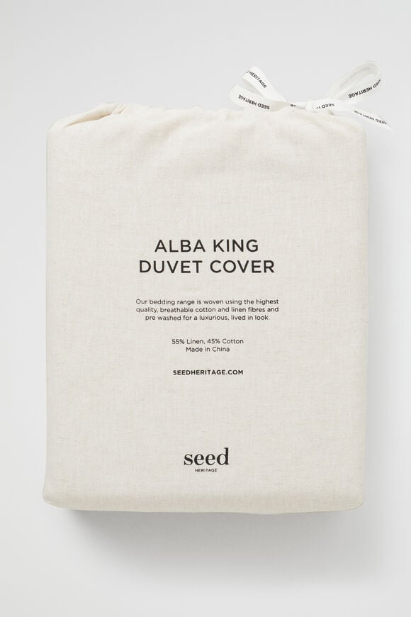 Alba Double Duvet Cover  Flax Cross Dye  hi-res