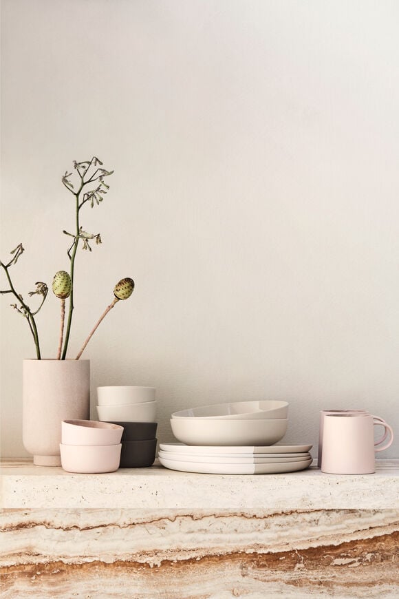 Ezra Two Tone Dinner Plate  Cloud Cream  hi-res