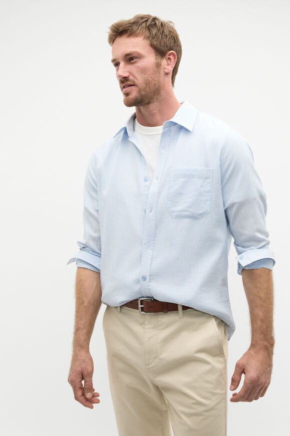 Texture Stripe Shirt  Skyway  hi-res