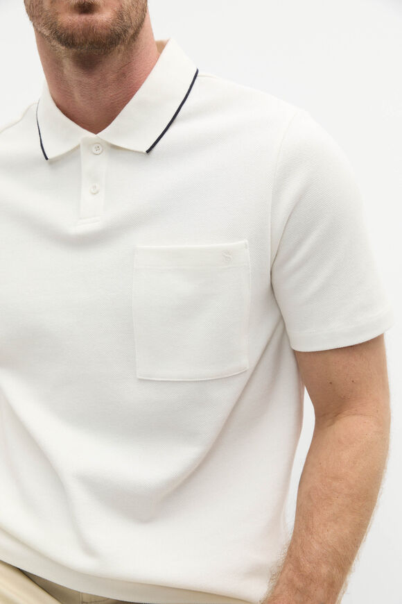 Pocket Polo Shirt  Vintage White  hi-res