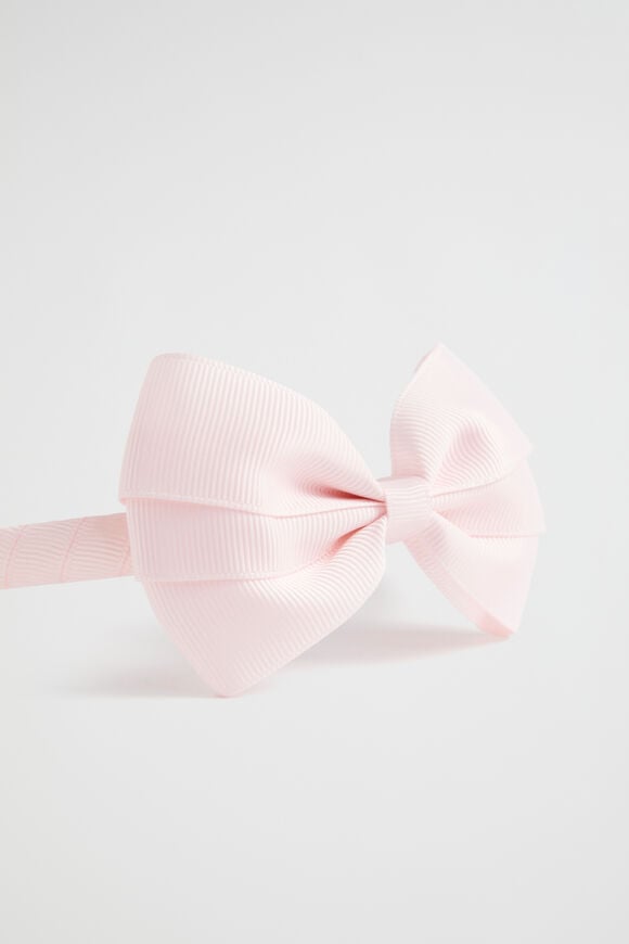 Grosgrain Bow Alice Band  Dusty Rose  hi-res