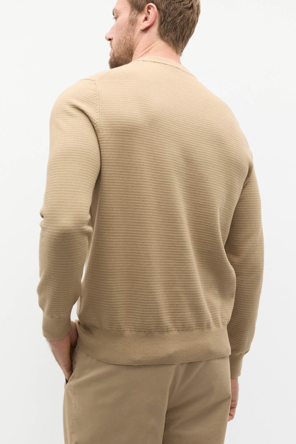 Ribbed Textured Knit  Biscotti