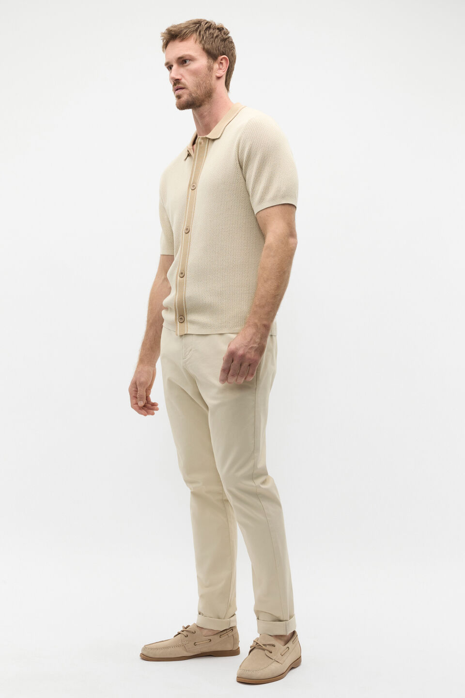 Knit Resort Shirt  Cool Stone