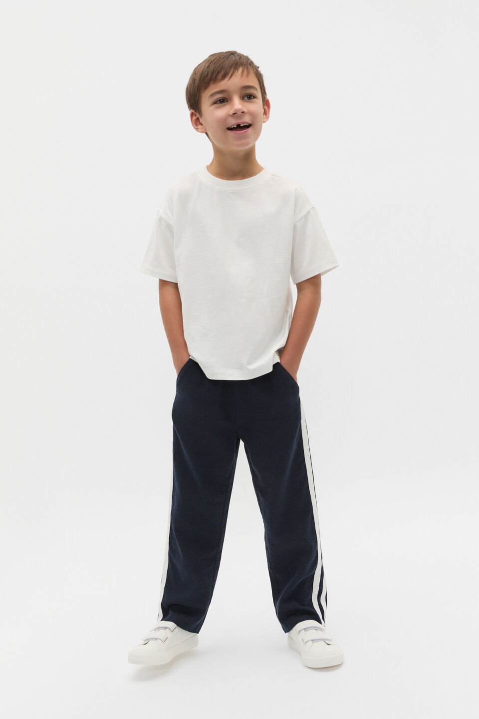 Linen Blend Trouser  Midnight Blue
