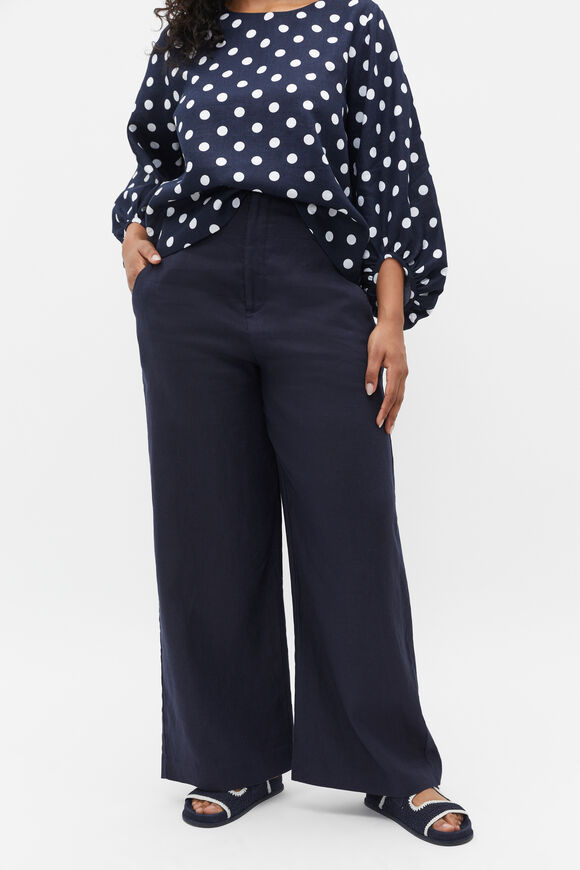 Core Linen Waisted Pant  Midnight  hi-res