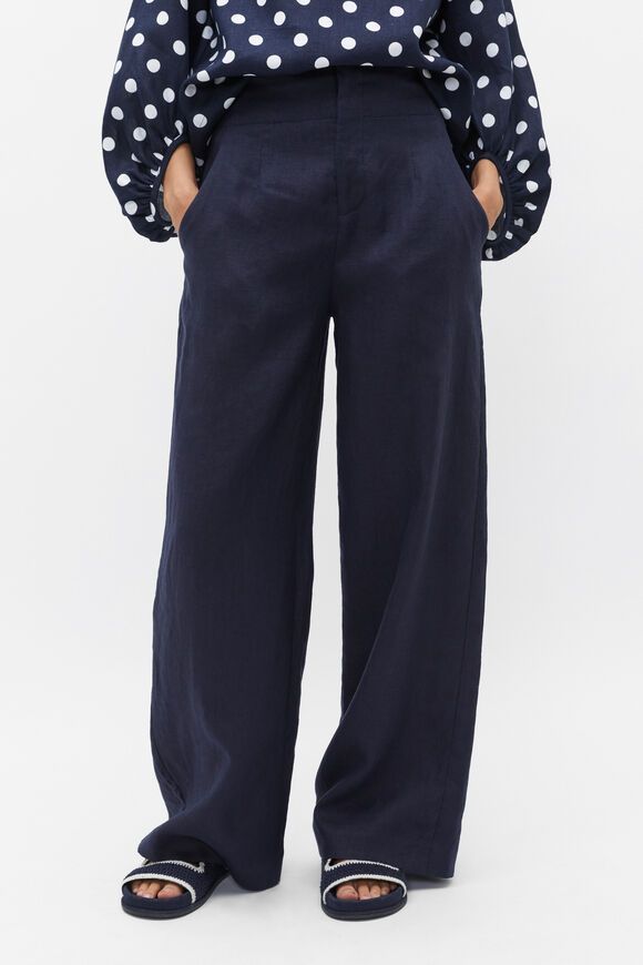 Core Linen Waisted Pant  Midnight  hi-res