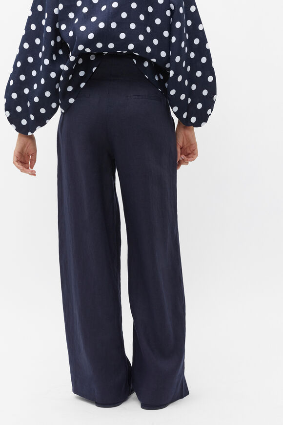 Core Linen Waisted Pant  Midnight  hi-res