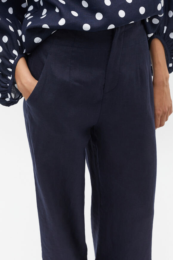 Core Linen Waisted Pant  Midnight  hi-res