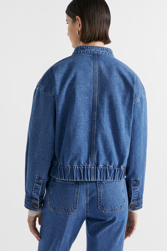 Denim Bomber Jacket  Nautical Blue Wash  hi-res