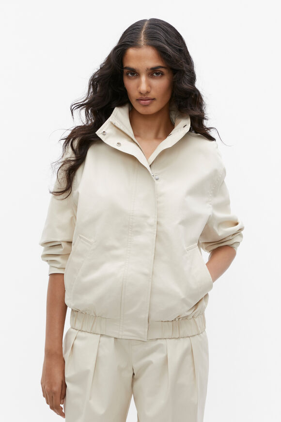 Cotton Casual Jacket  Vanilla Cream  hi-res