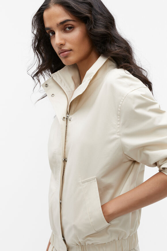 Cotton Casual Jacket  Vanilla Cream  hi-res