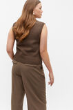 Cotton V Neck Crop Knit  Affogato  hi-res