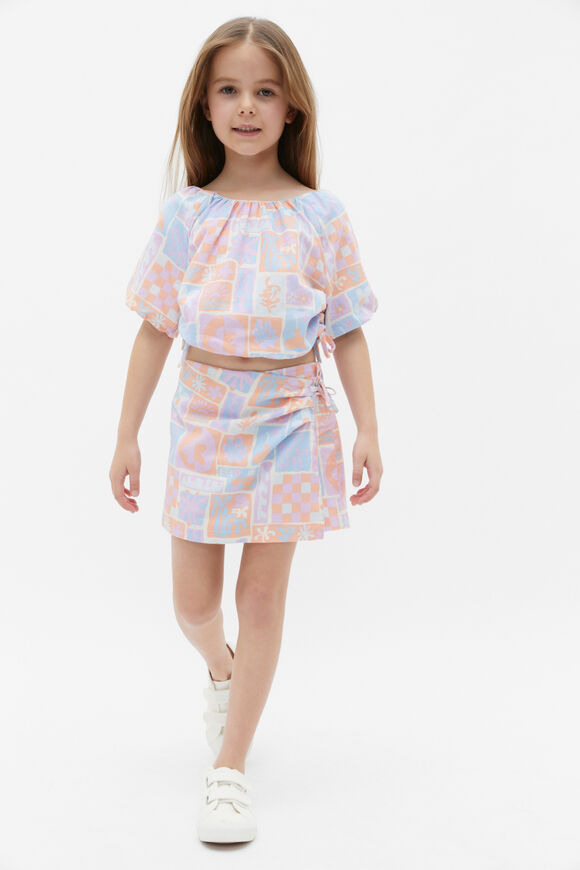 Abstract Print Skort  Milk  hi-res