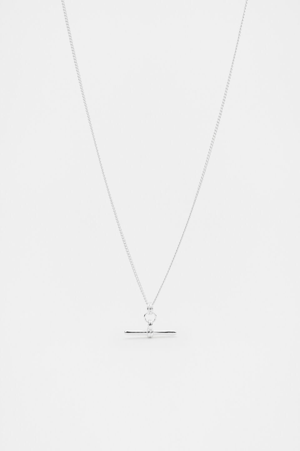 925 Fine Necklace T Bar  Silver