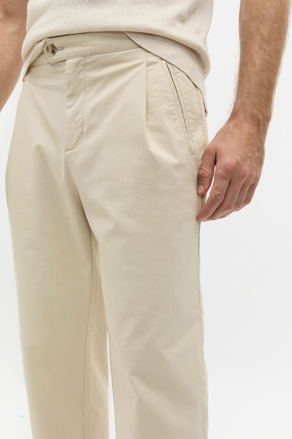Side Tab Trouser  Cool Stone
