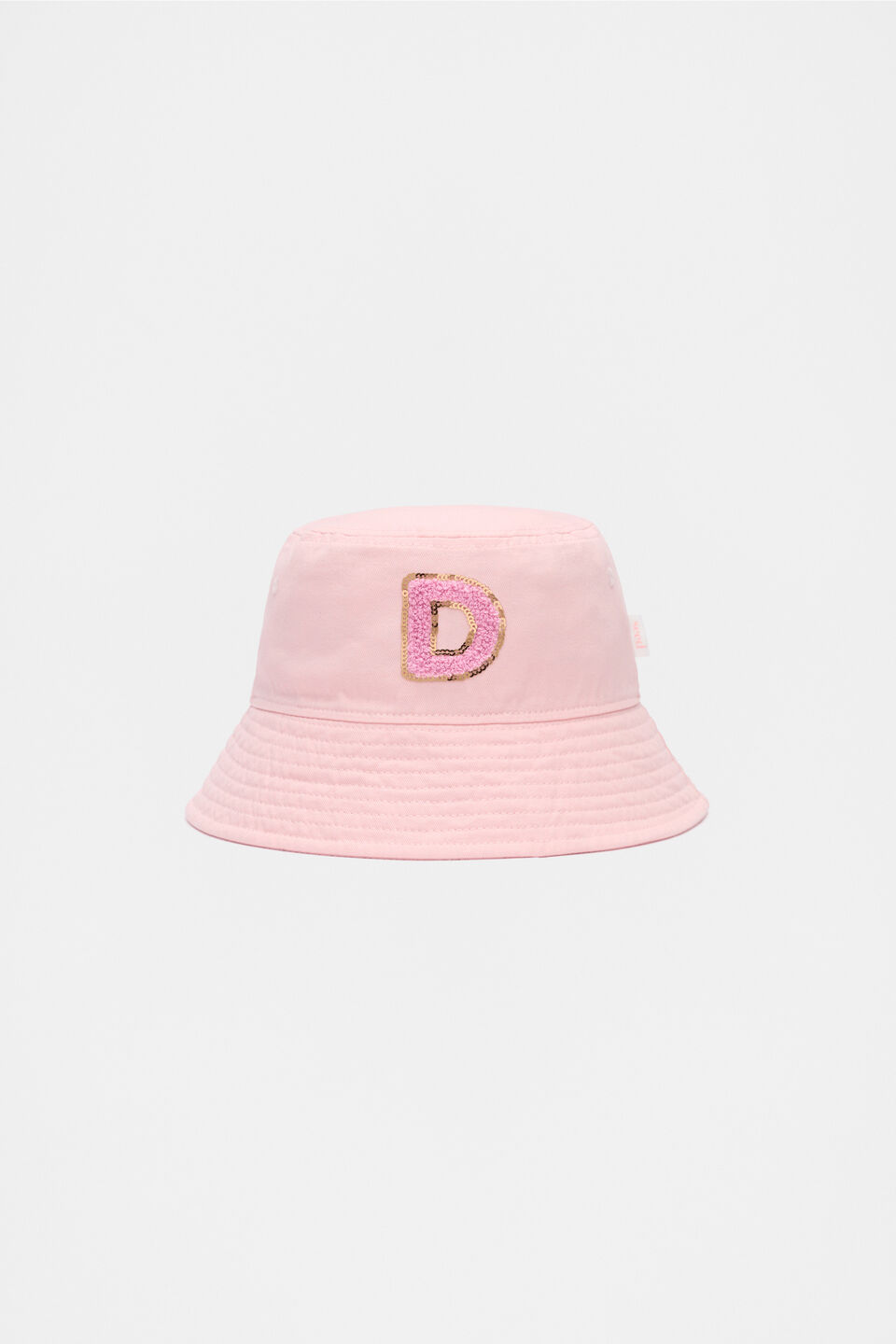 Pink Initial Bucket Hat  D