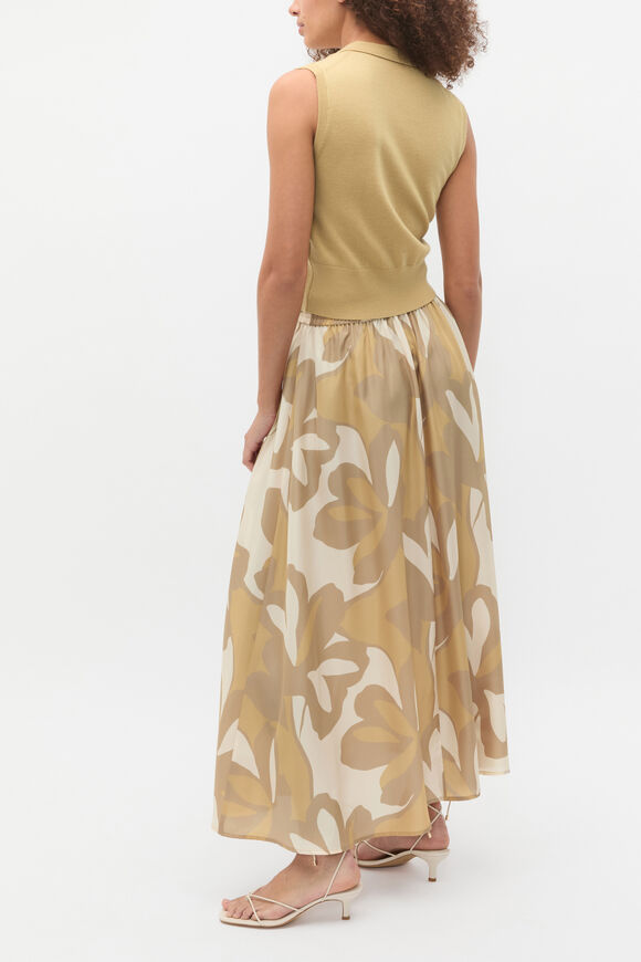 Satin Printed Skirt  Multi  hi-res