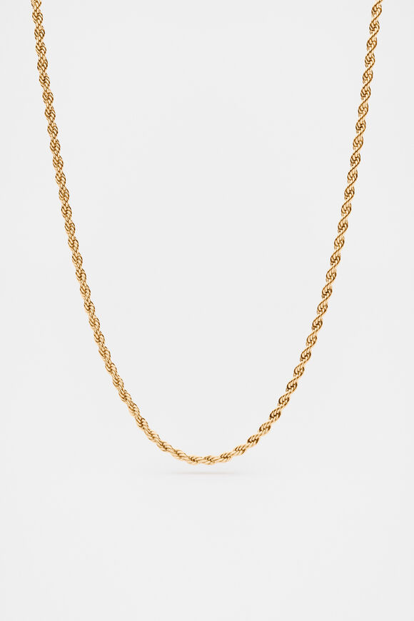Fine Rope Necklace  Gold  hi-res