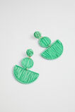 Geometric Raffia Earring  Key Lime  hi-res