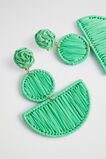 Geometric Raffia Earring  Key Lime  hi-res