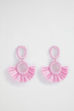 Raffia Fan Earring  Pink Gin  hi-res