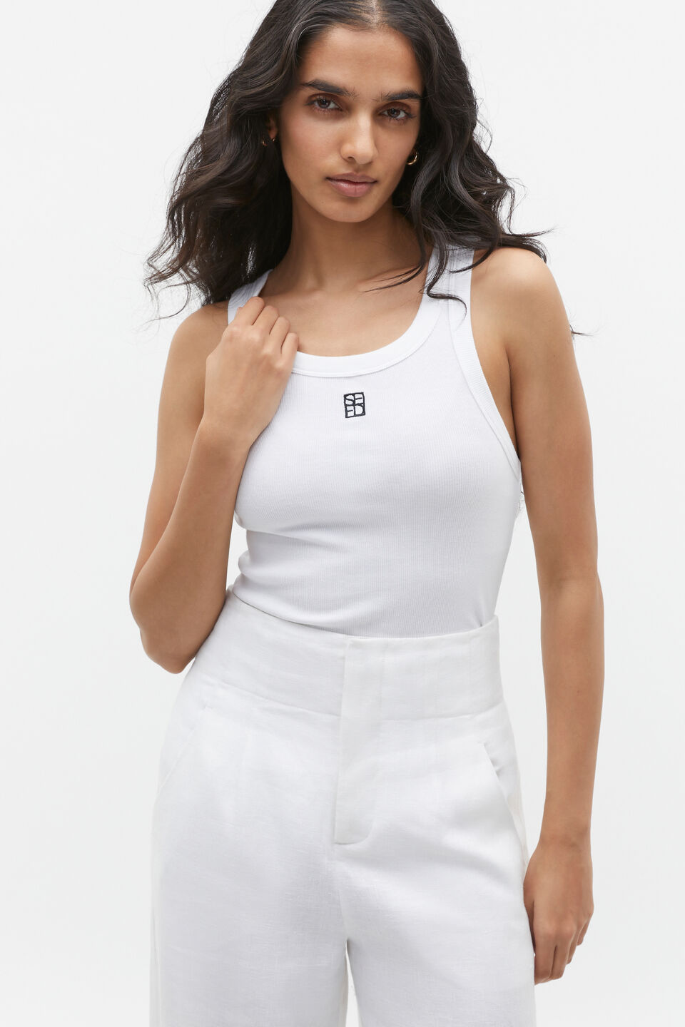 Heritage Rib Tank  Whisper White