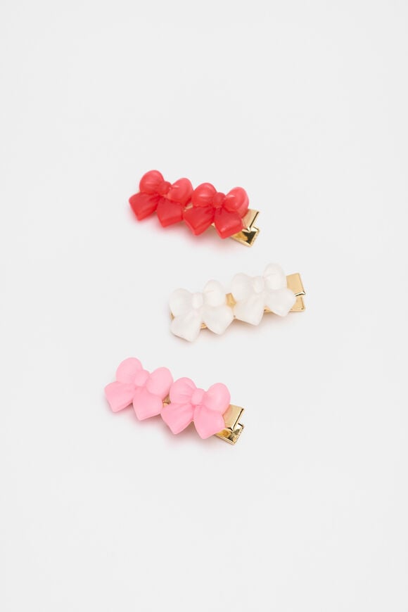 Bow Duck Clip Trio  Multi  hi-res