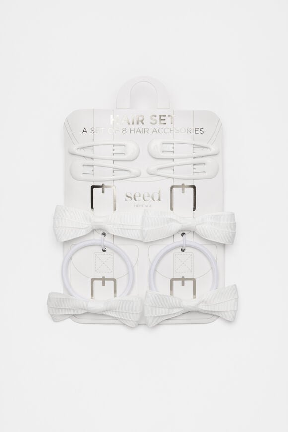 Back To School Hair Set  White  hi-res