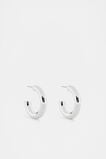 Mid Solid Hoops  Silver  hi-res