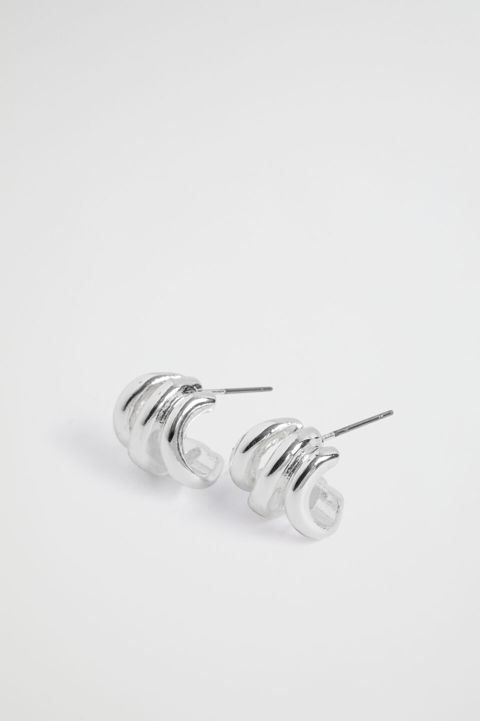 Multi Hoop Stud  Silver