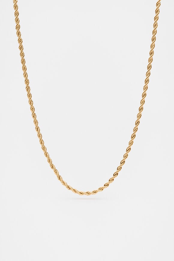 Fine Rope Necklace  Gold  hi-res