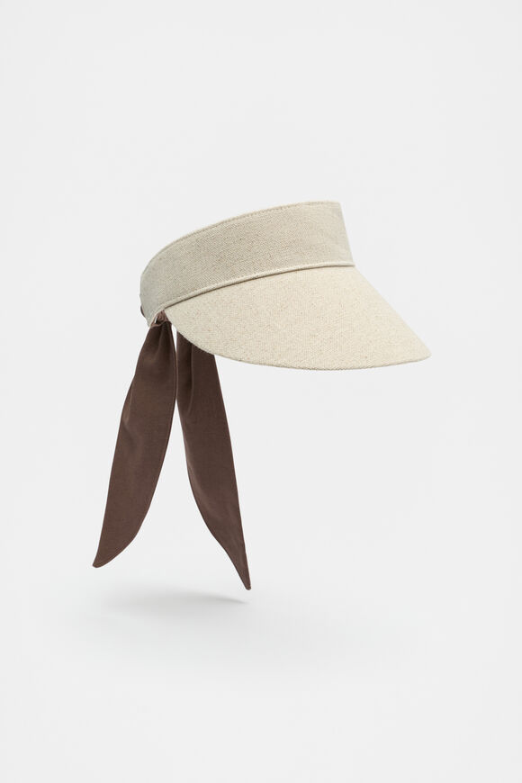 Textured Bow Detail Visor  Pinecone  hi-res