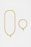 Initial Necklace And Bracelet Set  L  hi-res