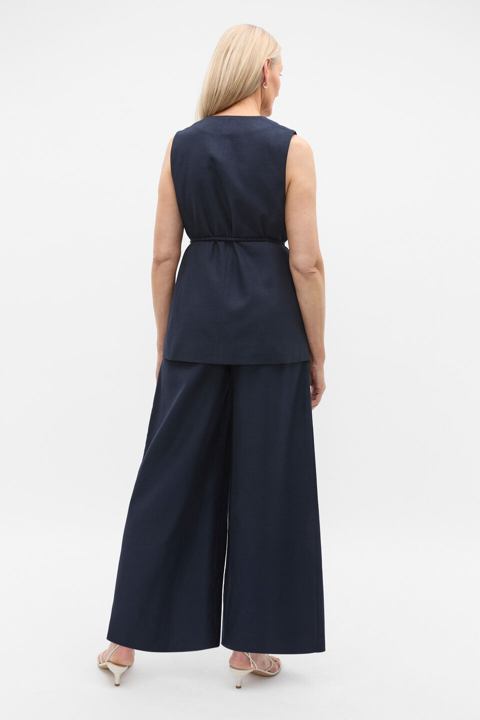 Belted Vest  Twilight Blue