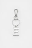 Silver Initials Keyring  E  hi-res