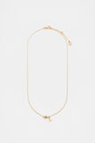 Stone Drop Initial Necklace  A  hi-res