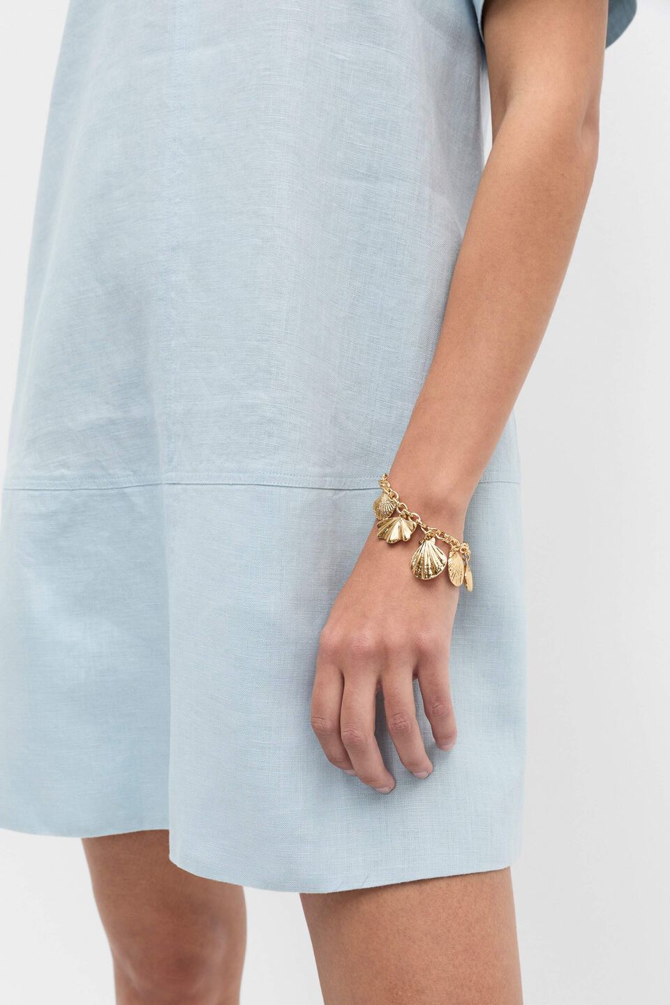 Shell Charms Bracelet  Gold