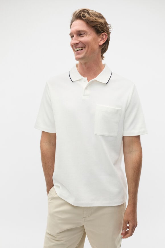 Pocket Polo Shirt  Vintage White  hi-res