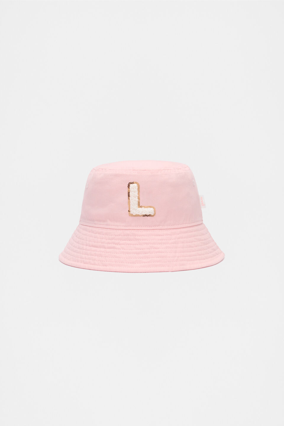 Pink Initial Bucket Hat  L