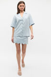 Linen Scallop Shirt  Bluebell  hi-res