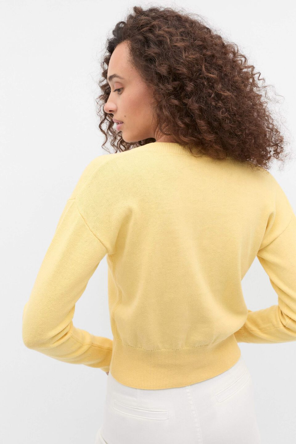 Linen Blend Cardigan  Buttercup