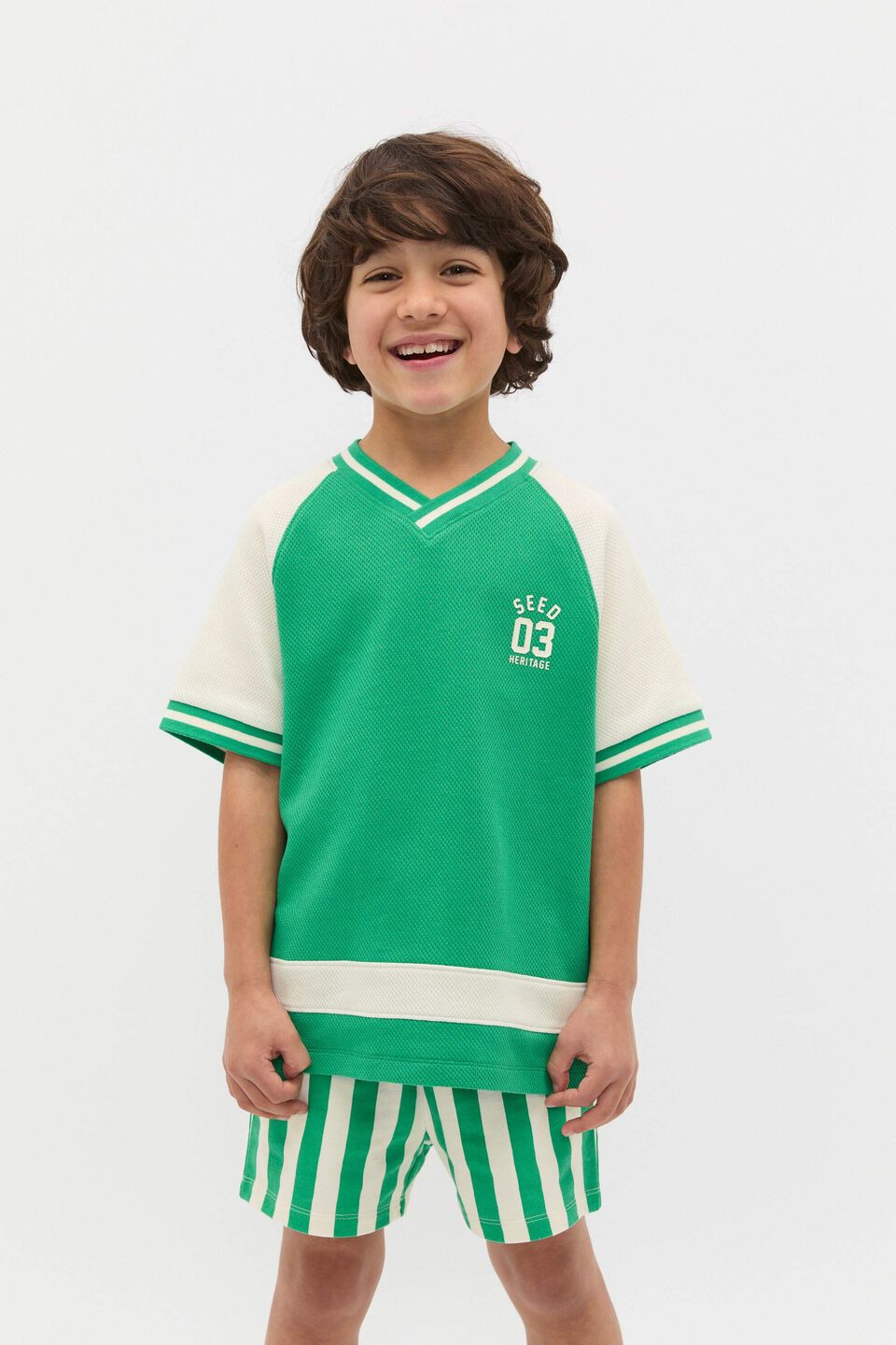 Raglan Sporty Tee  Denver Green
