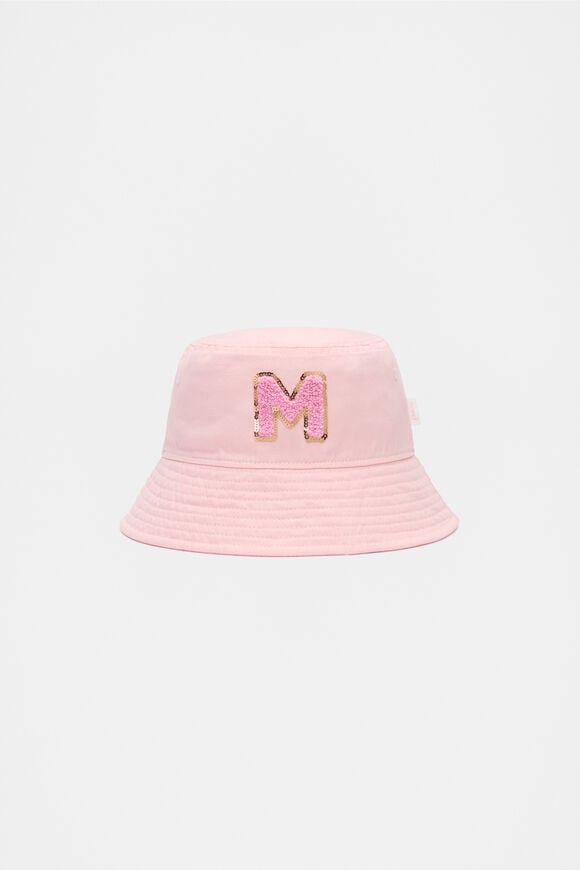 Pink Initial Bucket Hat  M  hi-res