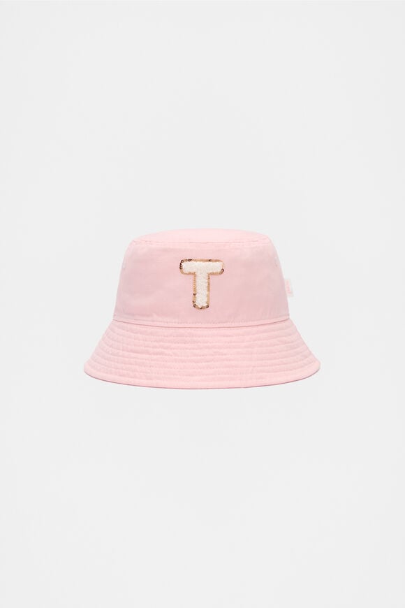 Pink Initial Bucket Hat  T  hi-res